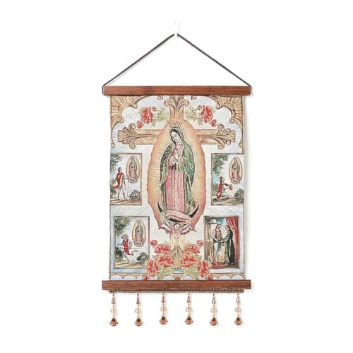 HZMAN Virgin Mary Retro Wall Art Decor - Handmade 17x12 Inch Framed Print for Living Room and Bedroom