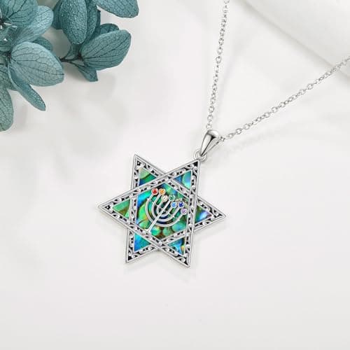 Sterling Silver Star of David Necklace for Women