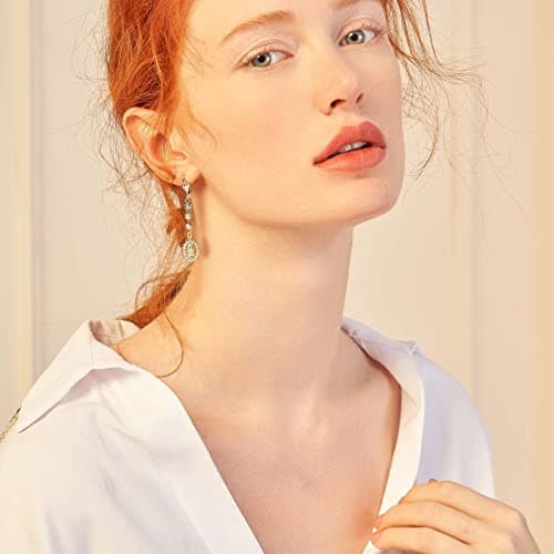14K Gold Plated Virgin Mary Dangle Earrings for Women Girls