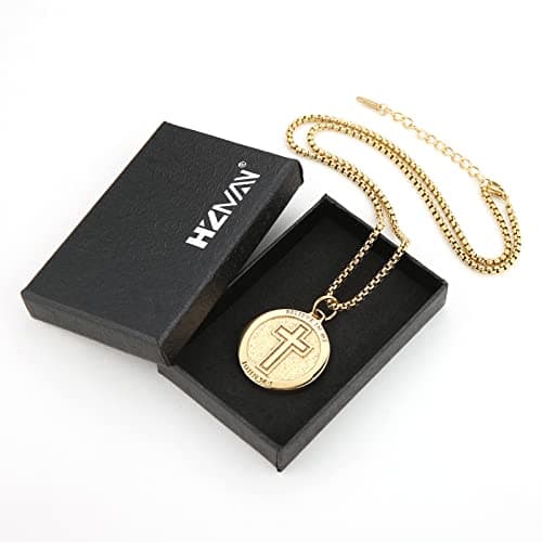 Bible Verse Necklace for Men and Women: Stainless Steel Pendant Gift