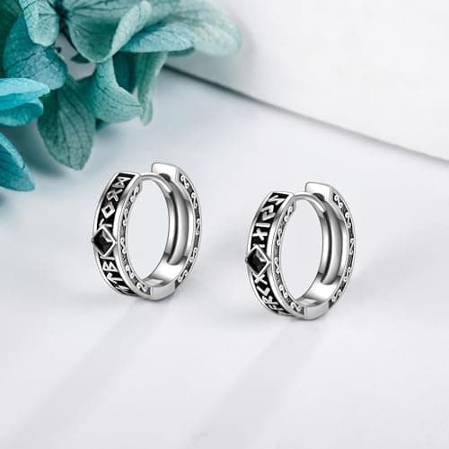 Celtic Knot Hoop Earrings 925 Sterling Silver Vintage Irishmens Women