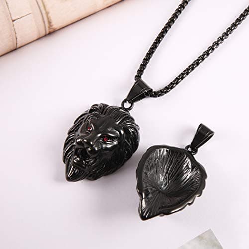 Stainless Steel Lion King Pendant Necklace for Men