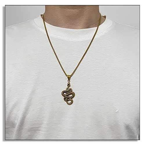 Heavstjer Punk Animal Snake Pendant Necklace