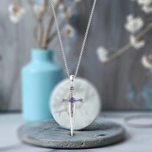 DRINSPER Thor's Hammer Necklace 925 Sterling Silver Norse Jewelry for Men Women