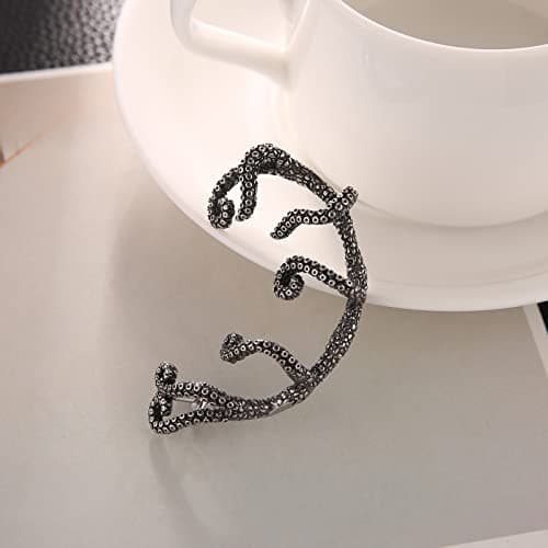 HZMAN Stainless Steel Ear Cuff Earrings for Women and Men Stud