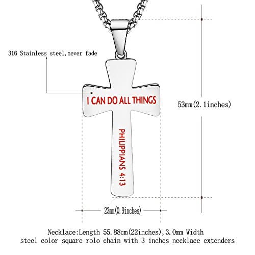 XIEXIELA Stainless Steel Baseball Strength Necklace for Boys & Men