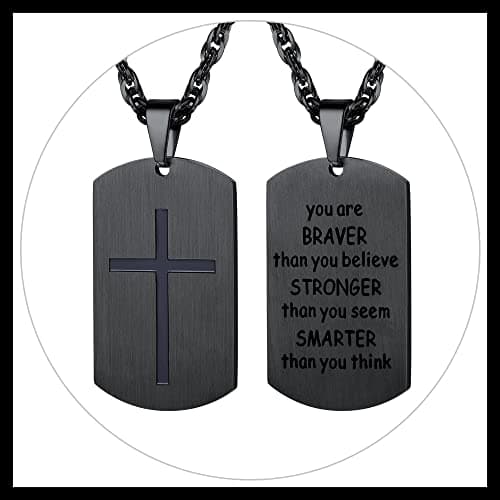PROSTEEL Stainless Steel Cross Jewelry Dog Tags Pendant