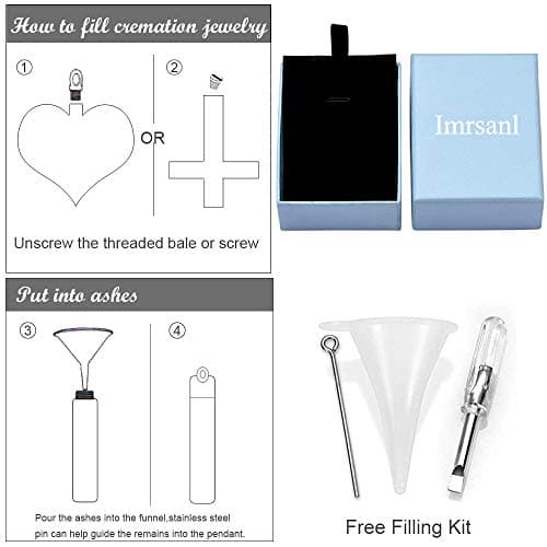 Imrsanl Baseball Bat Cremation Jewelry Stainless Steel Cross Urn Necklace for Ashes