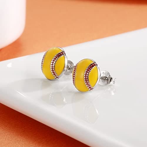 Sports Mom Jewelry: 925 Sterling Silver Earrings for Softball, Volleyball, Basketball, Baseball, Football, and Soccer – Hypoallergenic Gifts for Women and Players