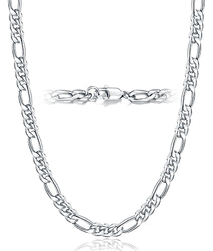 Men's 14K Gold Plated Figaro Chain Necklace