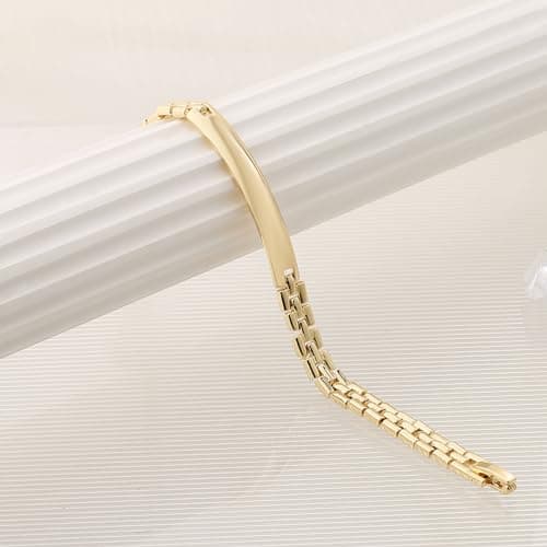 Minimalist 14K Gold Plated Link Bracelet for Women and Men