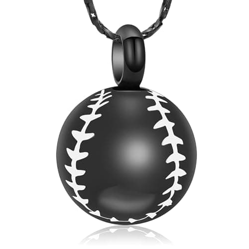 AIWENXI Baseball Ash Jewelry Pendant for Cremation Keepsake