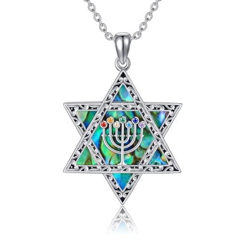 Sterling Silver Star of David Necklace for Women