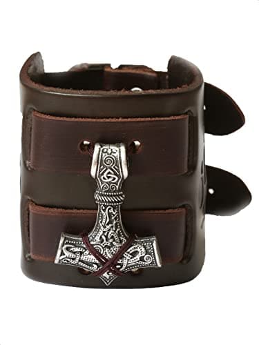 HAQUIL Norse Mjolnir Pendant Viking Bracelet for Men