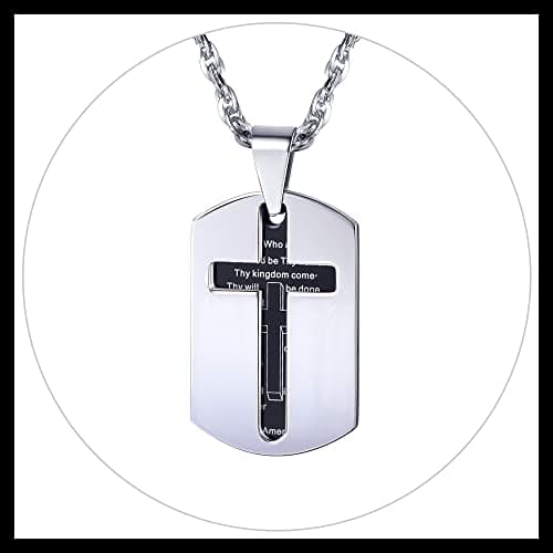 PROSTEEL Stainless Steel Cross Jewelry Dog Tags Pendant