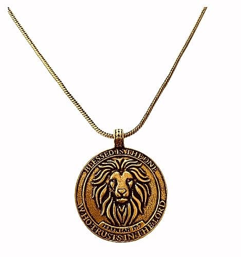 GUAAFA Blessed Lion Pendant Locket Necklaces - Christian Faith Jewelry for Men & Women
