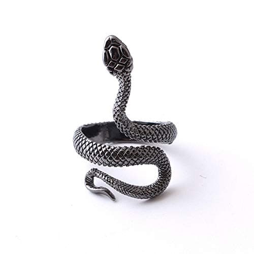 Acxico Punk Men's Adjustable Snake Finger Ring Jewelry