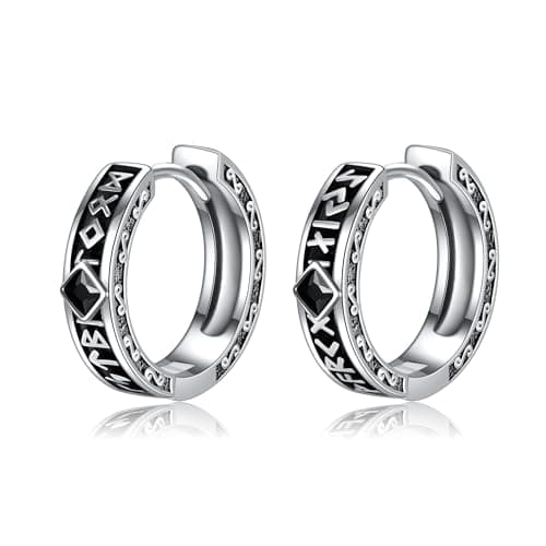 Celtic Knot Hoop Earrings 925 Sterling Silver Vintage Irishmens Women