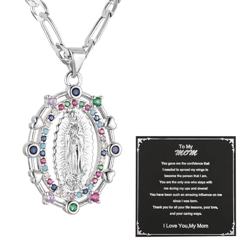 14K Gold Plated Virgin Mary Necklace
