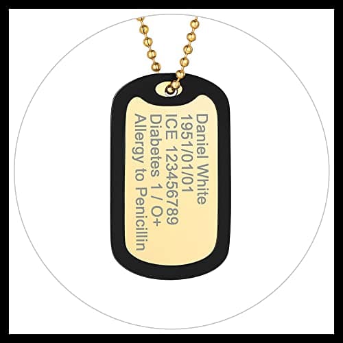 PROSTEEL Stainless Steel Cross Jewelry Dog Tags Pendant