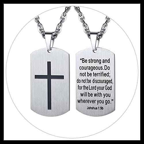 PROSTEEL Stainless Steel Cross Jewelry Dog Tags Pendant