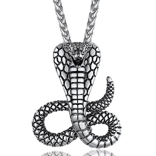 Retro Cobra Snake Necklace for Gothic Jewelry Fans