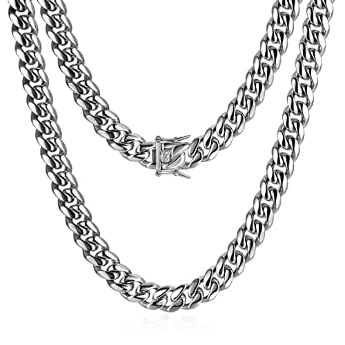 Mens Heavy Miami Cuban Link Chain 14k Gold Plated Choker Necklace/Bracelet