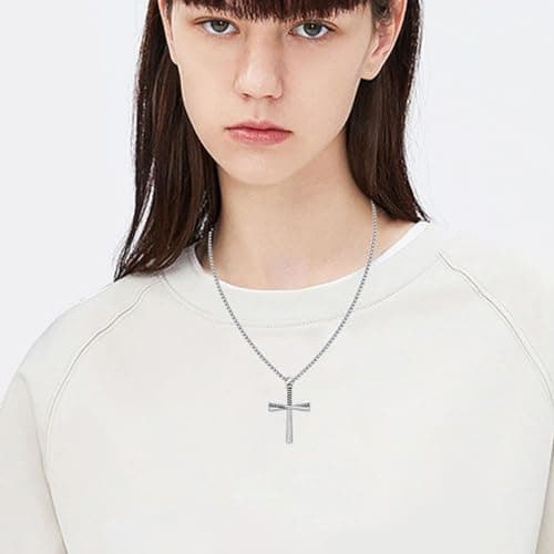 Baseball Cross Necklace for Men and Women