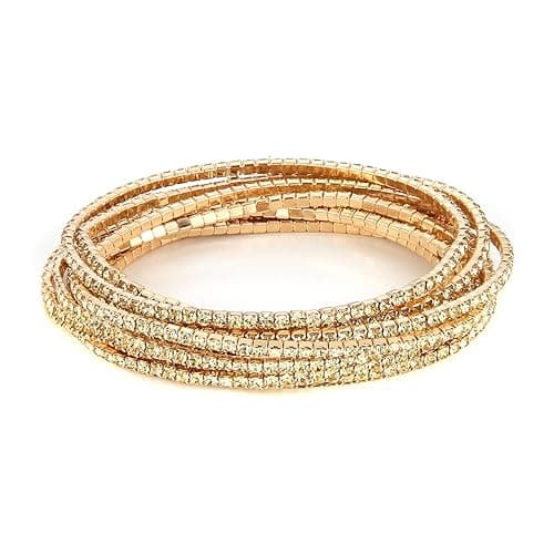 10 Pcs Tennis Bracelets Set for Women Girl Wedding Party Jewelry Gift