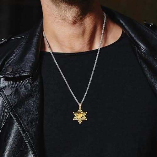 Sterling Silver Star of David Pendant Necklace for Men and Women - Jewish Jewelry Gift