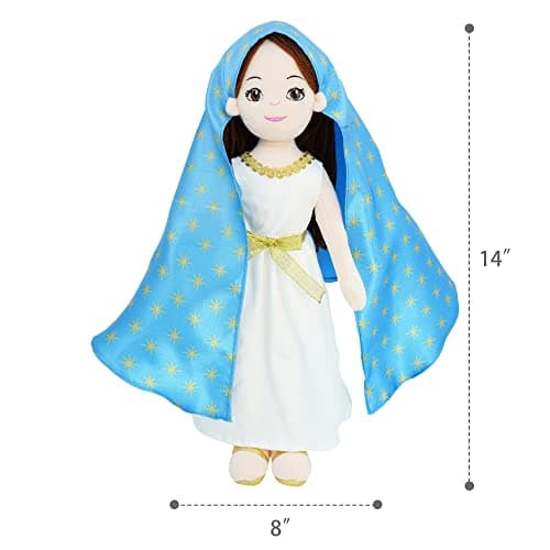 June Garden 14" Soft Religious Figure: Lady of Guadalupe Catholic Virgin Mary