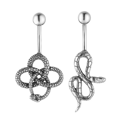HZMAN 14G Surgical Steel Gothic Belly Button Rings for Women