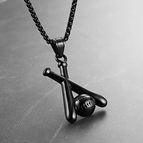 Baseball Cross Pendant Necklace for Sports Fans