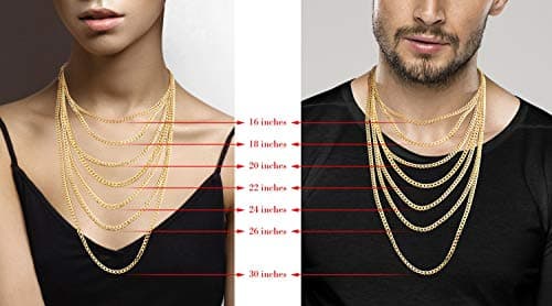 Miabella Italian 18K Gold Over Sterling Silver 5mm Diamond-Cut Cuban Link Curb Chain Necklace