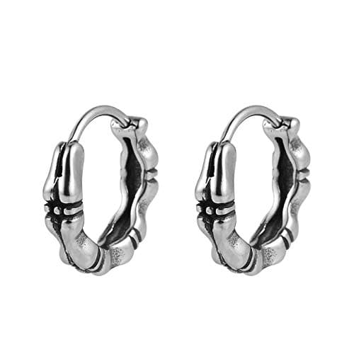 Vintage Silver Octopus Tentacle Hoop Earrings for Men and Women