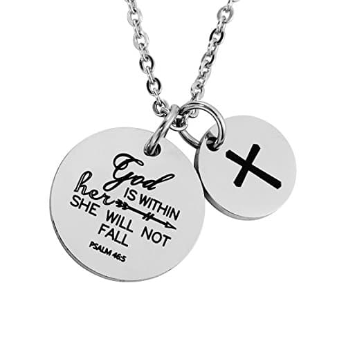 omodofo Bible Verse Confirmation Cross Pendant Necklace Gift