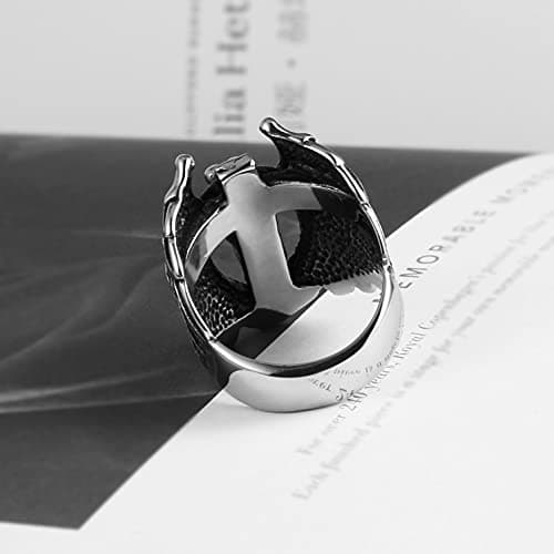 Vintage Angel Wing Stainless Steel Ring