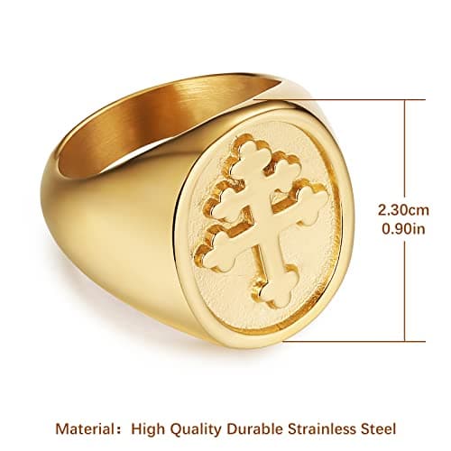 Stainless Steel Knights Templar Crusader Ring