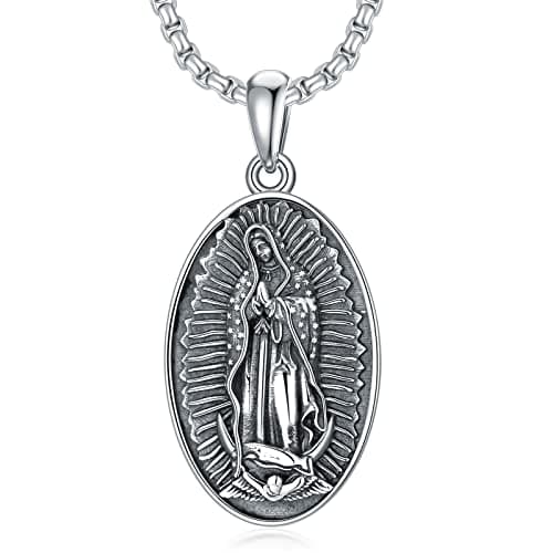 Seiyang Saint Necklace - 925 Sterling Silver Patron Amulet for Men and Women (with Gift Box)