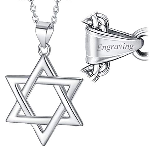 FaithHeart Sterling Silver Star of David Pendant for Women & Men