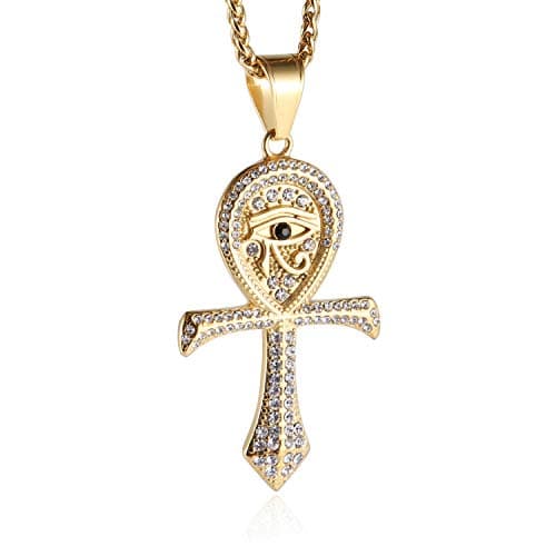 HZMAN CZ Eye of Horus Protection Pendant Necklace