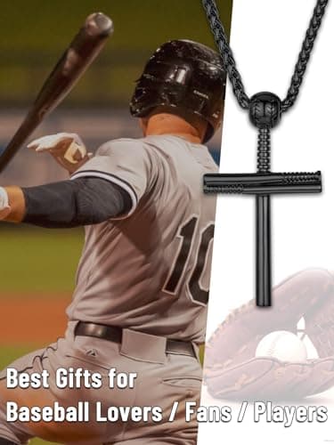 GOLDCHIC JEWELRY Sports Necklaces for Men and Teens – Stainless Steel Chain Jewelry for Football, Baseball, Soccer, Basketball, and Softball Fans