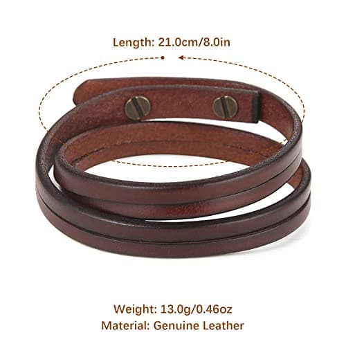Men's Handmade Leather Cuff Bracelet