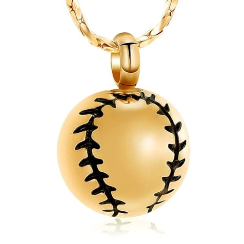 AIWENXI Baseball Ash Jewelry Pendant for Cremation Keepsake