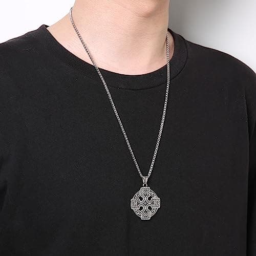 Stainless Steel Celtic Knot Necklace for Women Men
