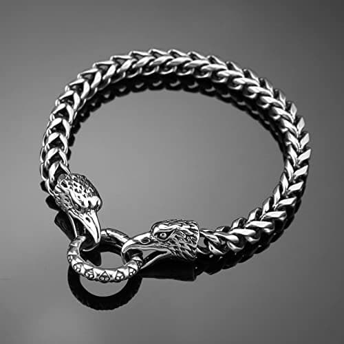 HZMAN Dragon Head Bracelet Stainless Steel Gothic Punk Biker Jewelry Gift