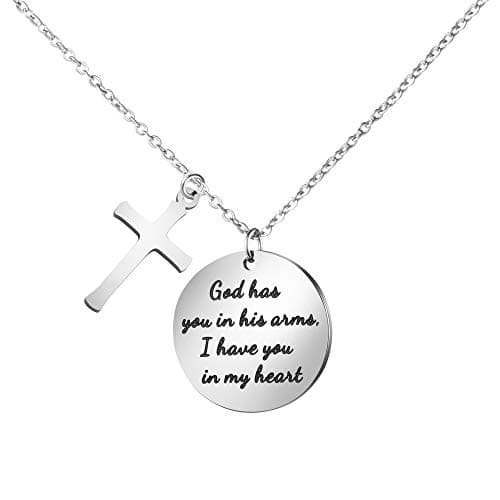 Christian Bible Verse Cross Pendant Necklace for Women - Faith Prayer Charm Jewelry for Birthday and Christmas