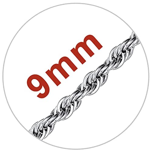 Figaro Chain Necklace - 3mm-9mm Stainless Steel, 18K Gold Plated, 16"-30"