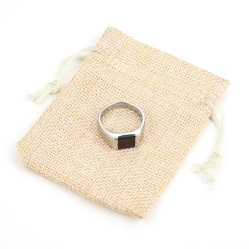 Black Onyx Stainless Steel Ring Wedding Jewelry Gift