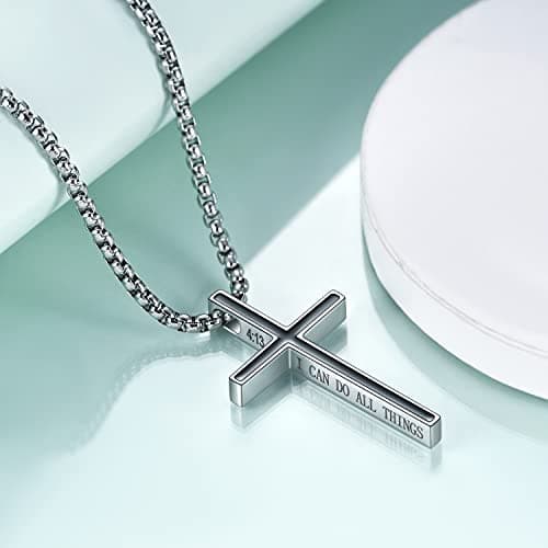 Rnivida Philippians 4:13 "I CAN DO ALL THINGS" Bible Verse Pendant Necklace